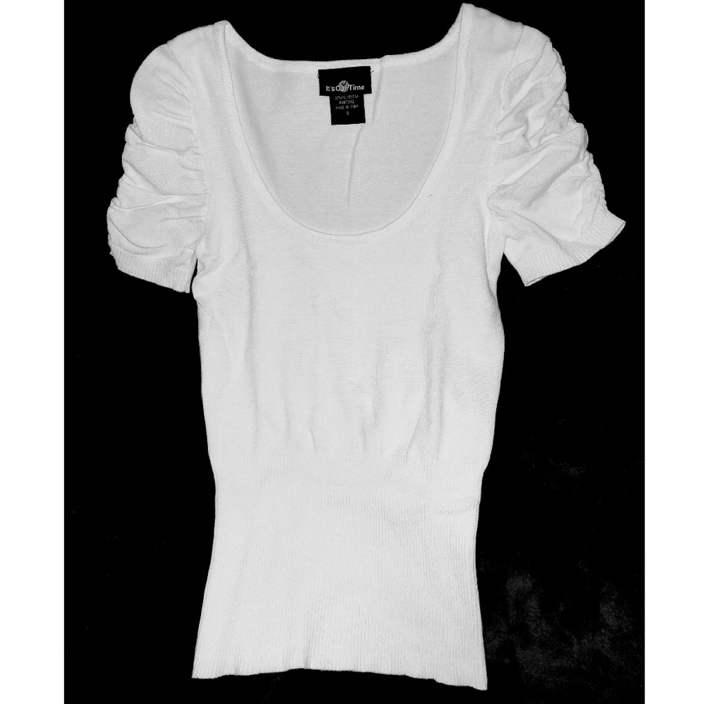Vtg It's Our Time Poly Blend Short Sleeve Top